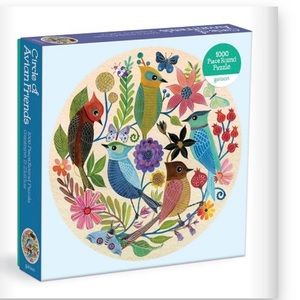 Galison Circle of Avian Friends Puzzle, 1000 Piece Bird Puzzle
